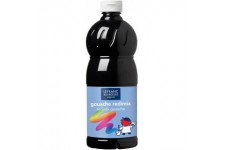 Lefranc Bourgeois - Gouache liquide Redimix pour enfants - Bouteille 1L - Noir
