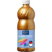 Lefranc Bourgeois - Gouache liquide Redimix pour enfants - Bouteille 1L - Or
