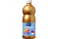 Lefranc Bourgeois - Gouache liquide Redimix pour enfants - Bouteille 1L - Or