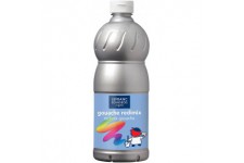 Lefranc Bourgeois - Gouache liquide Redimix pour enfants - Bouteille 1L - Argent