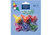 Lefranc Bourgeois - Maxi crayons pour enfants - Lot de 6 crayons