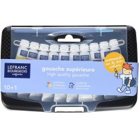 Lefranc Bourgeois - College Box de 10 tubes de gouache 10ml avec Pinceau