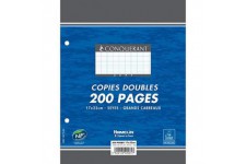 Conquerant 92056 Copie Double Sept Seyes Perforee 2 Trous blanches, 1 70 x 220 mm 200 Feuilles