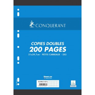 CONQUeRANT SEPT Copies doubles, format A4,quarille, 200 pages