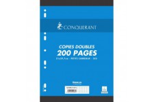 CONQUeRANT SEPT Copies doubles, format A4,quarille, 200 pages
