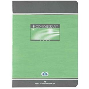 Conquerant 92707 Cahier Sept Piqure Couverture Offset A4+ Papier Vert