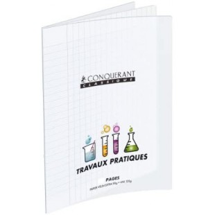 Conquerant 36690 Cahier Classique Travaux Pratiques Couverture Polypropylene, 17 x 22 cm, couverture transparente