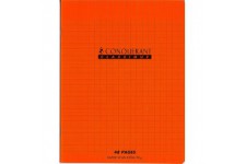 Conquerant 47515 Cahier Classique Piqure Couverture Polypropylene Rigide Transparente A5+ Papier Orange