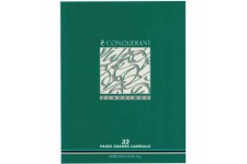 Conquerant 92026 Cahier Classique Piqure Usage Scolaire Couverture Vernie Carte Couchee Papier Vert