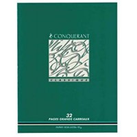 Conquerant 91253 Cahier Classique Piqure Usage Scolaire Couverture Vernie Carte Couchee A4+ Papier Vert