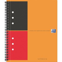 OXFORD Cahier International Notebook A4+ Ligne 6mm 160 Pages Reliure Integrale Couverture Carte Orange