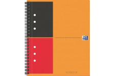 OXFORD Cahier International Notebook A4+ Ligne 6mm 160 Pages Reliure Integrale Couverture Carte Orange