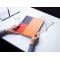 OXFORD Cahier International Notebook A4+ Ligne 6mm 160 Pages Reliure Integrale Couverture Carte Orange
