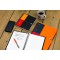 OXFORD Cahier International Notebook A4+ Ligne 6mm 160 Pages Reliure Integrale Couverture Carte Orange