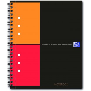 OXFORD Cahier International Notebook A5+ Petits Carreaux 5mm 160 Pages Reliure Integrale Couverture Carte Gris, 1 Unite