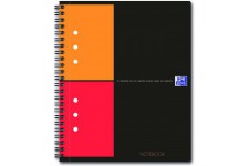 OXFORD Cahier International Notebook A5+ Petits Carreaux 5mm 160 Pages Reliure Integrale Couverture Carte Gris, 1 Unite