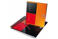 OXFORD Cahier International Notebook A5+ Ligne 6mm 160 Pages Reliure Integrale Couverture Carte Orange
