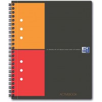 Oxford International ActiveBook Cahier a  spirales 160 pages A5+ Gris Anthracite