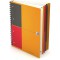 OXFORD Cahier International Filingbook A4+ Ligne 6mm 200 Pages Reliure Integrale Couverture Carte Rigide Orange