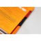 OXFORD Cahier International Filingbook A4+ Ligne 6mm 200 Pages Reliure Integrale Couverture Carte Rigide Orange