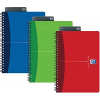 OXFORD Lot de 5 Cahiers reliure spirale 21 x 29,7 cm 180 pages 90g petits carreaux Aleatoire 