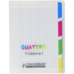 Conquerant Cahier Grands carreaux Seyes 140 pages 17 a— 22cm Incolore