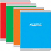 Conquerant 47226 Cahier Classique Piqure Usage Scolaire Couverture Vernie Carte Couchee A4+ Papier Vert