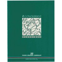 Lot de 20 : HAMELIN - CONQUERANT Classique Cahier, reglage en deux couleur SEYES 3 mm, couverture laque 224 g, 32 pages, poids: 