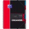 Oxford OrganiserBook Cahier Spirale + Trieur Format A4+ 160 pages Petits Carreaux 5x5 Couverture Polypro Couleur Aleatoire