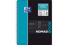 Oxford NomadBook Cahier a  Spirales A4+ 160 pages Grands Carreaux Seyes Couverture Polypro Couleur Aleatoire