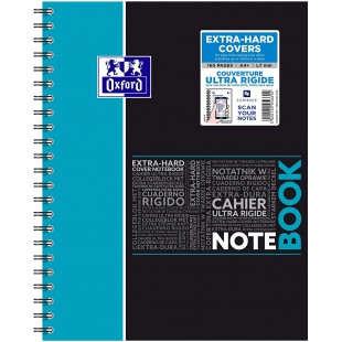 Oxford NoteBook Cahier a  Spirales A4+ 160 Pages Reglure Lignee 7mm Couverture Polypro Couleur Aleatoire