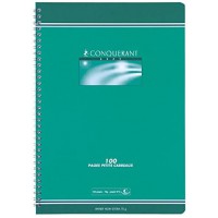 Conquerant 21990 Cahier Sept Reliure Integrale Couverture Offset A4+ Papier Vert