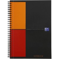 OXFORD Cahier International Notebook B5 Petits Carreaux 5mm 160 Pages Reliure Integrale Couverture Carte Gris