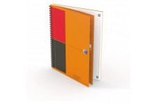 OXFORD Cahier International Notebook B5 Ligne 6mm 160 Pages Reliure Integrale Couverture Carte Orange