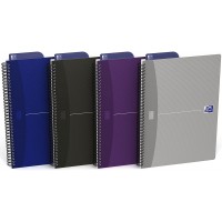 OXFORD Cahier Office Essentials B5 Petits Carreaux 5mm 180 Pages Reliure Integrale Couverture Carte Couleur Aleatoire