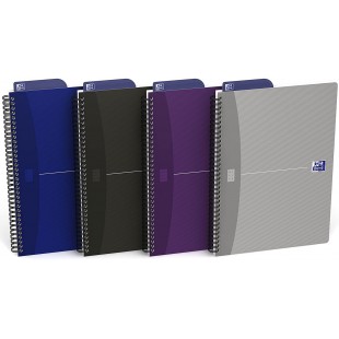 OXFORD Cahier Office Essentials B5 Petits Carreaux 5mm 180 Pages Reliure Integrale Couverture Carte Couleur Aleatoire