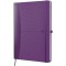 OXFORD Signature Cahier A5 Broche 160 Pages Lignees 6mm Couverture Rigide Violet avec Boucle a  Stylo et Fermeture elastique