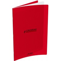 Conquerant Cahier Grands carreaux Seyes 96 pages 24 x 32 cm Rouge