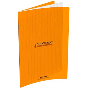 Conquerant Cahier Grands carreaux Seyes 96 pages 24 x 32 cm Orange