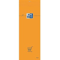 OXFORD Bloc-notes shoping orange 74 x 210 mm quadrille 80 f