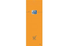 OXFORD Bloc-notes shoping orange 74 x 210 mm quadrille 80 f