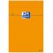 Oxford 21601 Bloc Bureau A7+ Papier Velin Surfin Agrafe en Tete Couverture Enveloppante 85 x 120mm Papier Orange