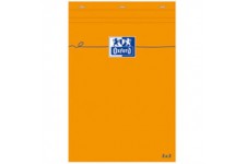 Oxford 21601 Bloc Bureau A7+ Papier Velin Surfin Agrafe en Tete Couverture Enveloppante 85 x 120mm Papier Orange