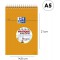 OXFORD Bloc-Notes Orange A5 Petits Carreaux 160 Pages Reliure Integrale Couverture Carte Enduite Orange