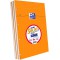 Oxford Lot de 3 Bloc-Notes Agrafes Format A4+ (21 x 31,5cm) 160 Pages Petits Carreaux 5x5mm Perforees Couverture Orange 10010628