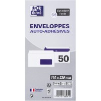 50 Enveloppes 110X220 Fenetre