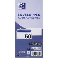 Oxford 100101196 Enveloppe auto-adhesive 110x220 80Gx50 Blanc