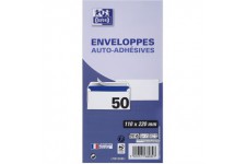 Oxford 100101196 Enveloppe auto-adhesive 110x220 80Gx50 Blanc