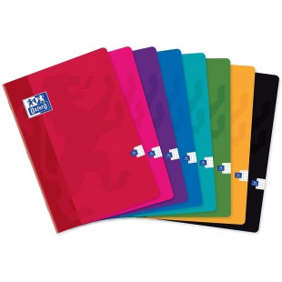 OXFORD Cahiers Pique A4 96 Pages 90g Petits Carreaux 5x5 avec Marge Coloris Aleatoire
