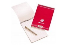 100105256 Bloc Bureau Steno, Reliure Integrale, Rouge (Cerise), 14.8 X 21 cm